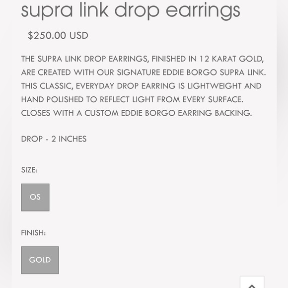 *NEW* EDDIE BORGO 12K GOLD CHAIN LINK DROP EARRINGS - Picture 3 of 6